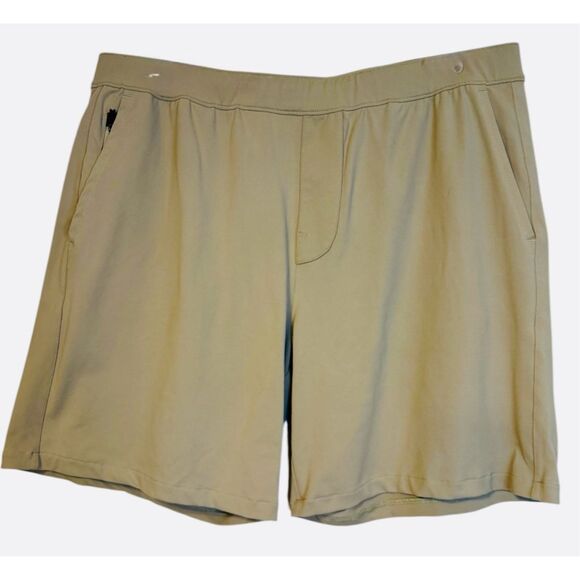 Four Laps Equip Short Size Medium Men's Athletic Fit Khaki Recycled - Picture 1 of 11